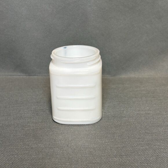 Vintage  Milk Glass Jar J&J Johnson & Johnson Cream White Bottle 2 3/4" tall - Picture 1 of 10